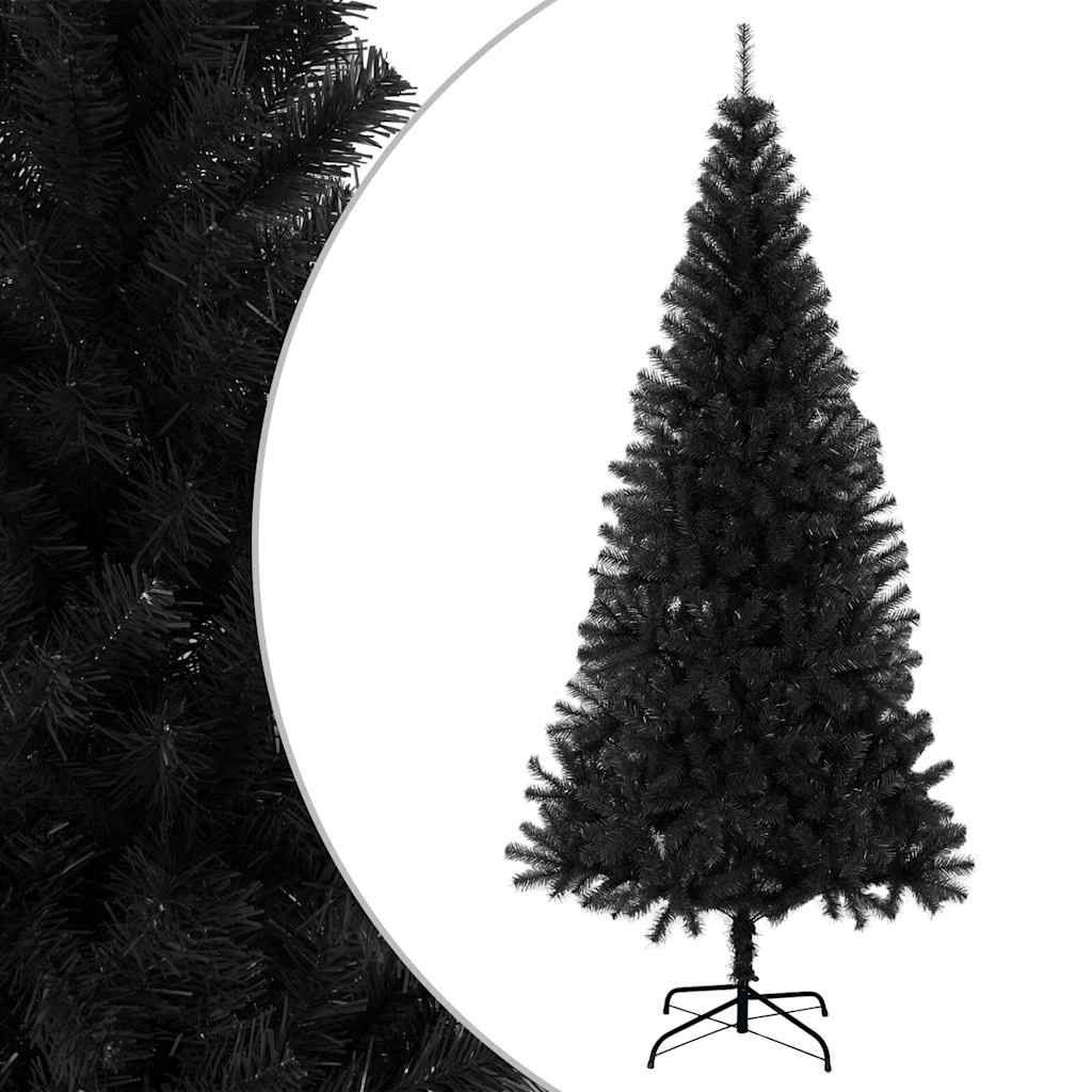 Künstlicher Weihnachtsbaum mit Ständer Schwarz 240 cm PVC