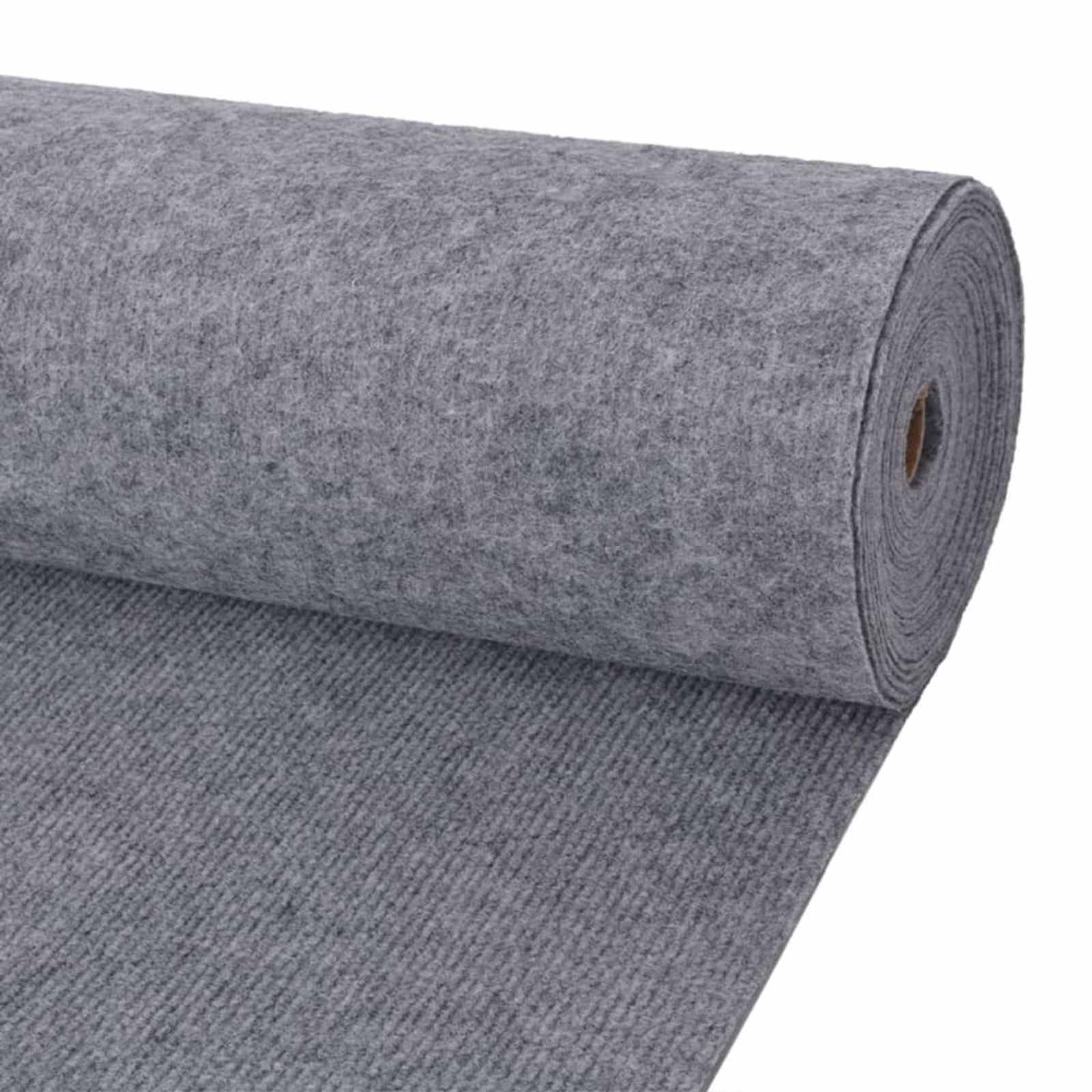 Teppich Grau 1,2 x 15 m Polyester