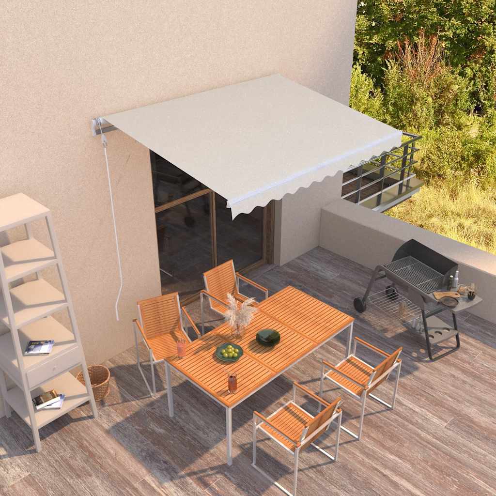 Markise Automatisch Einziehbar 300x250 cm Creme