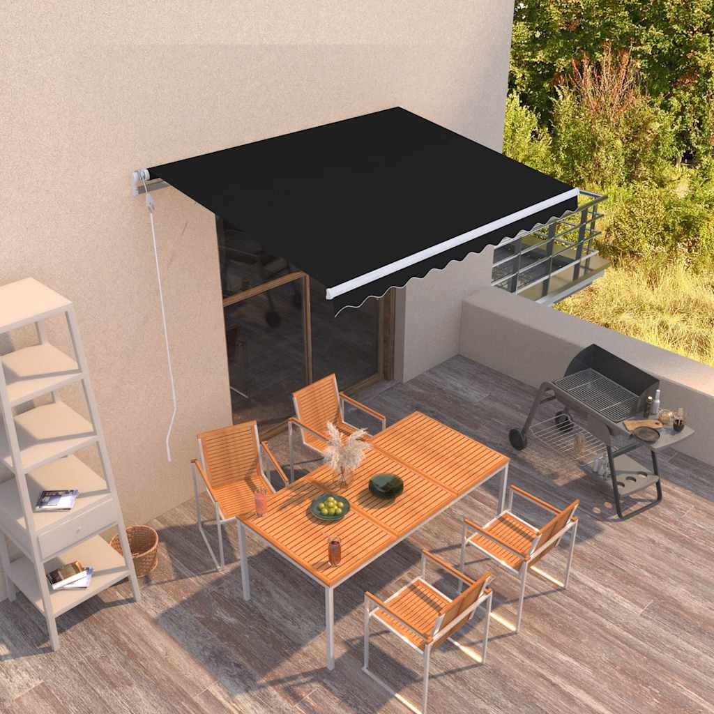 Markise Automatisch Einziehbar 300x250 cm Anthrazit