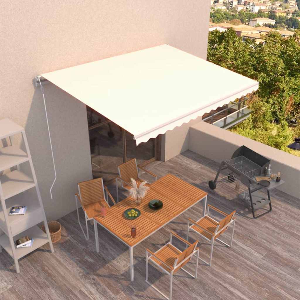 Markise Automatisch Einziehbar 400x350 cm Creme