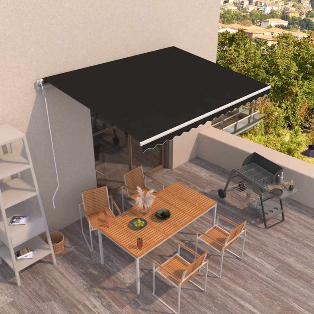 Markise Automatisch Einziehbar 450x350 cm Anthrazit
