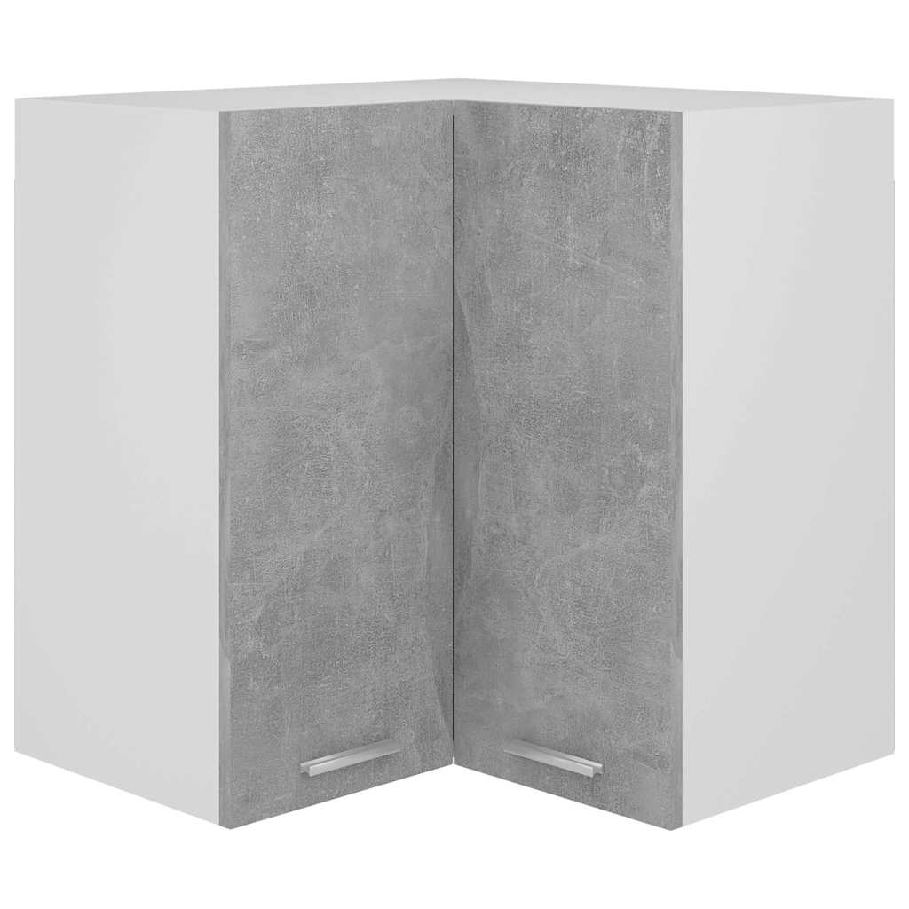 Eckhängeschrank Lyon Betongrau 57x57x60 cm Holzwerkstoff