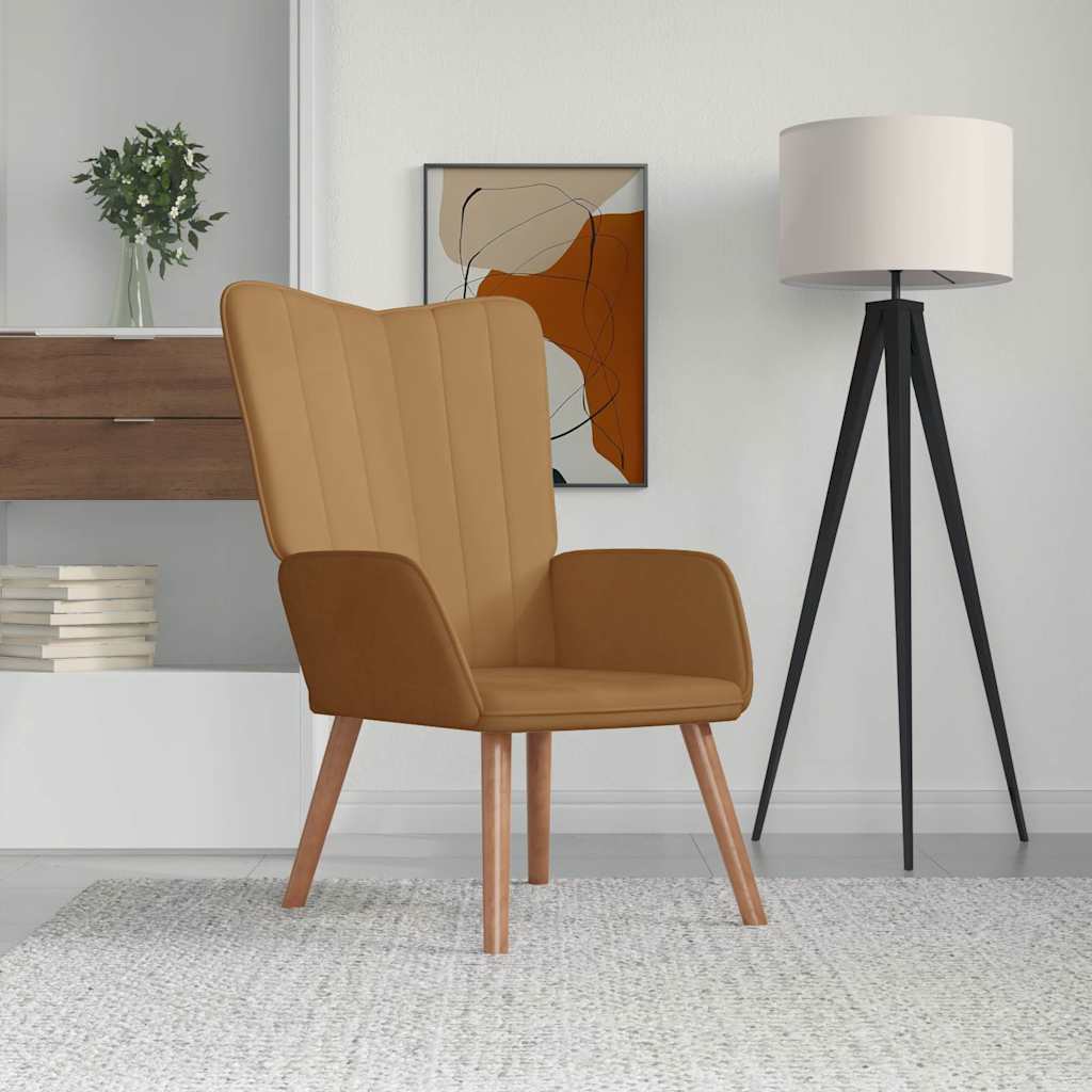 Relaxsessel Braun Samt