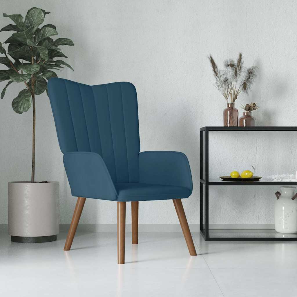 Relaxsessel Blau Samt