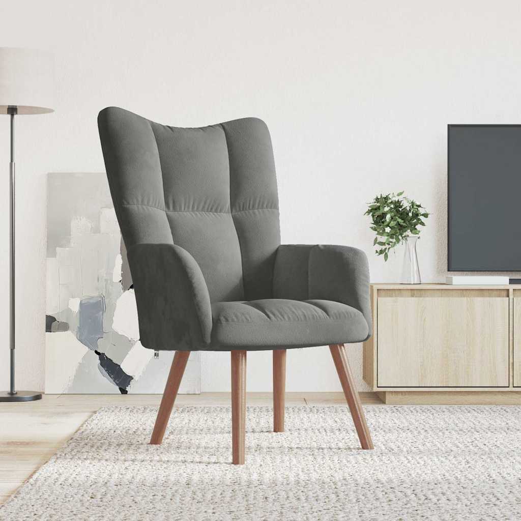Relaxsessel Dunkelgrau Samt