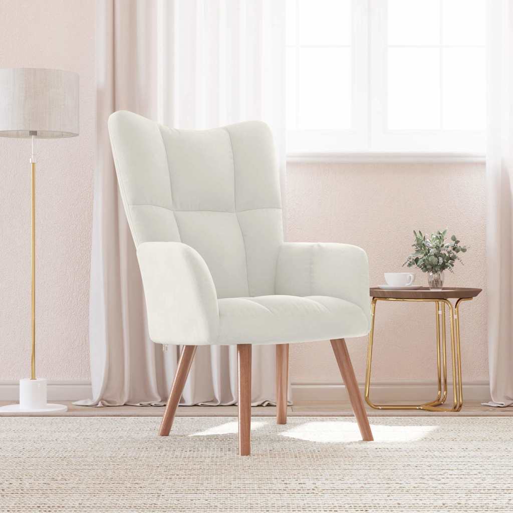 Relaxsessel Cremeweiß Samt