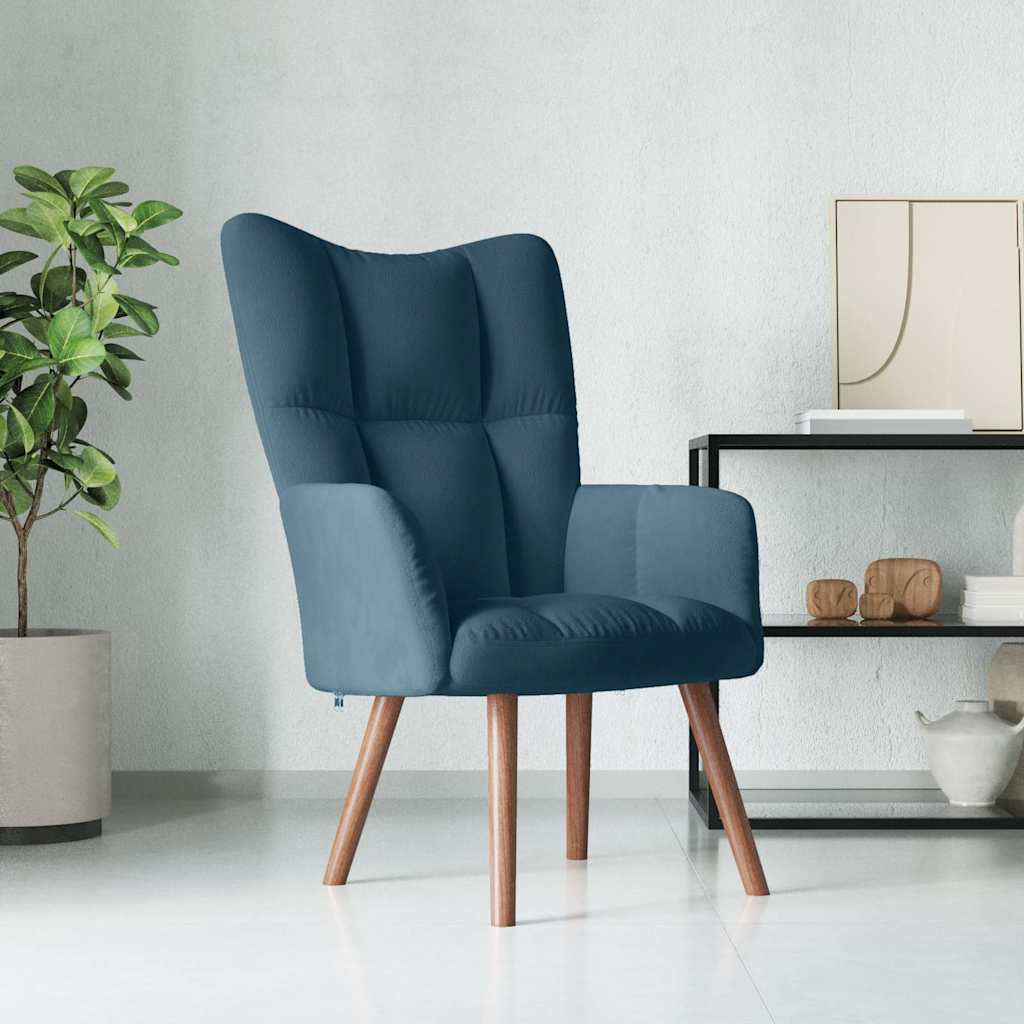 Relaxsessel Blau Samt