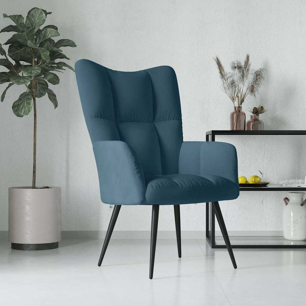 Relaxsessel Blau Samt