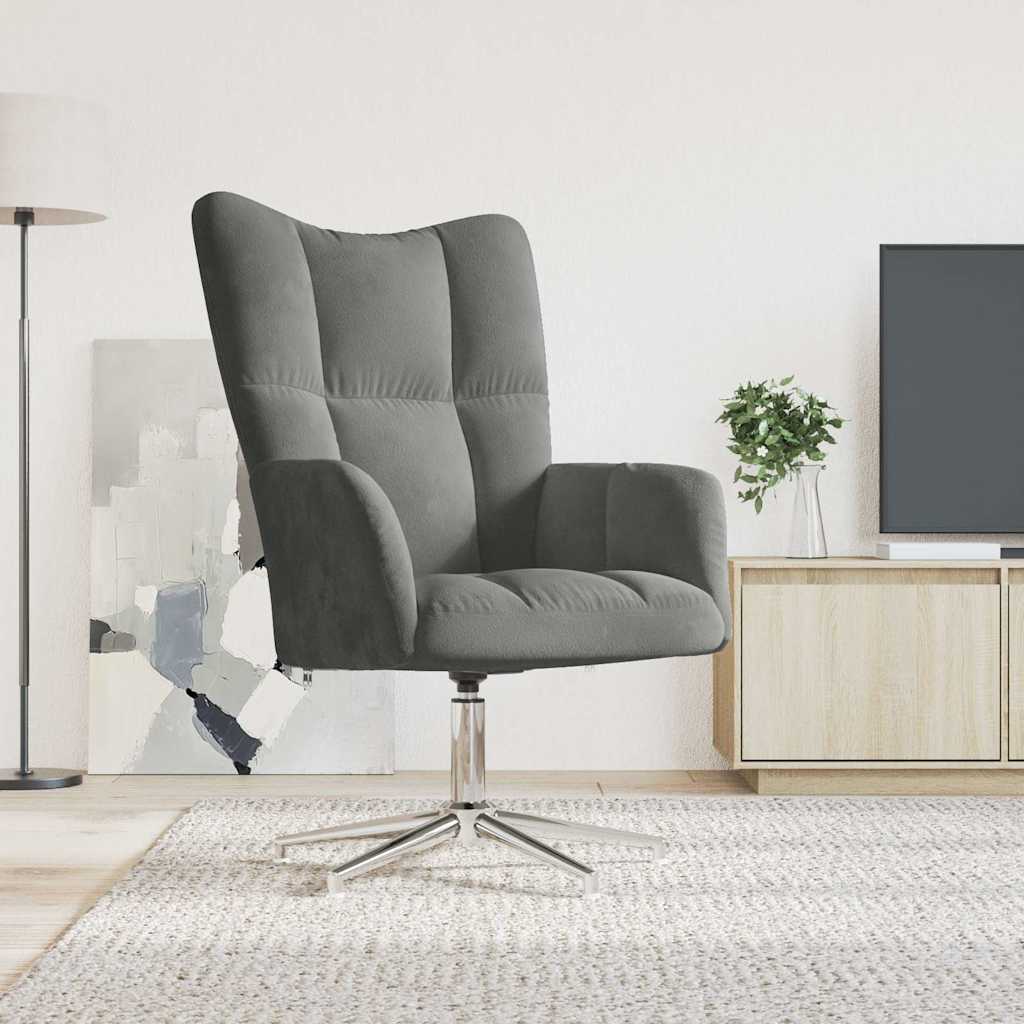 Relaxsessel Dunkelgrau Samt