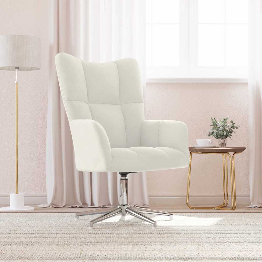 Relaxsessel Cremeweiß Samt