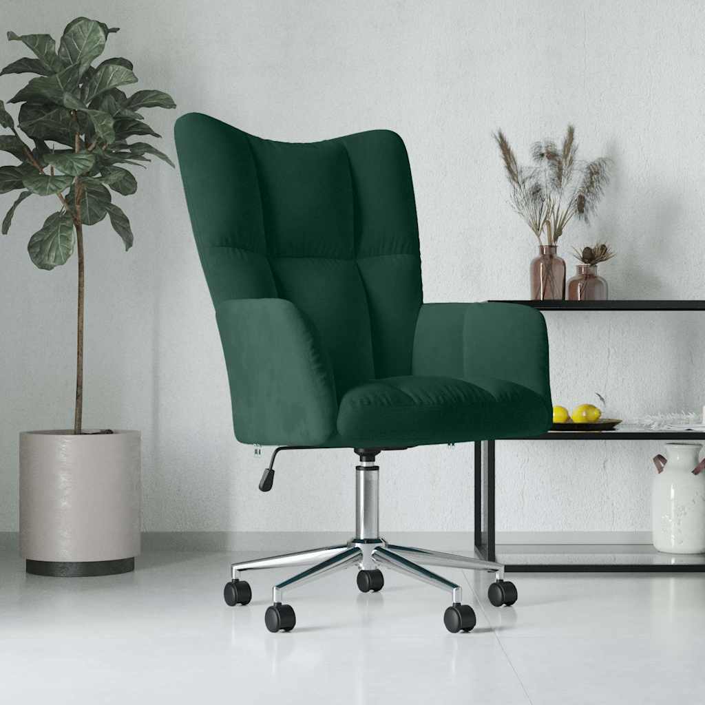 Relaxsessel Dunkelgrün Samt