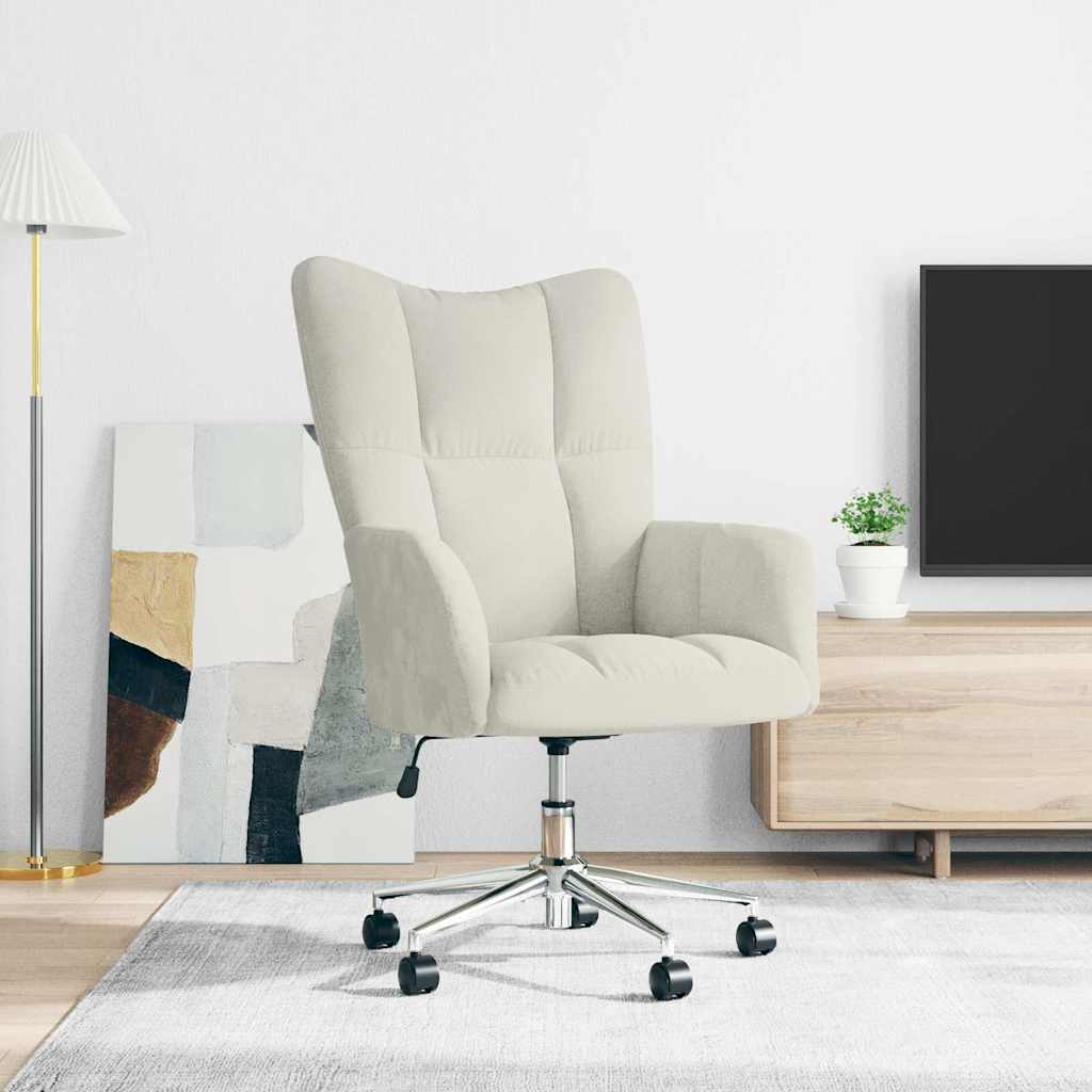 Relaxsessel Cremeweiß Samt