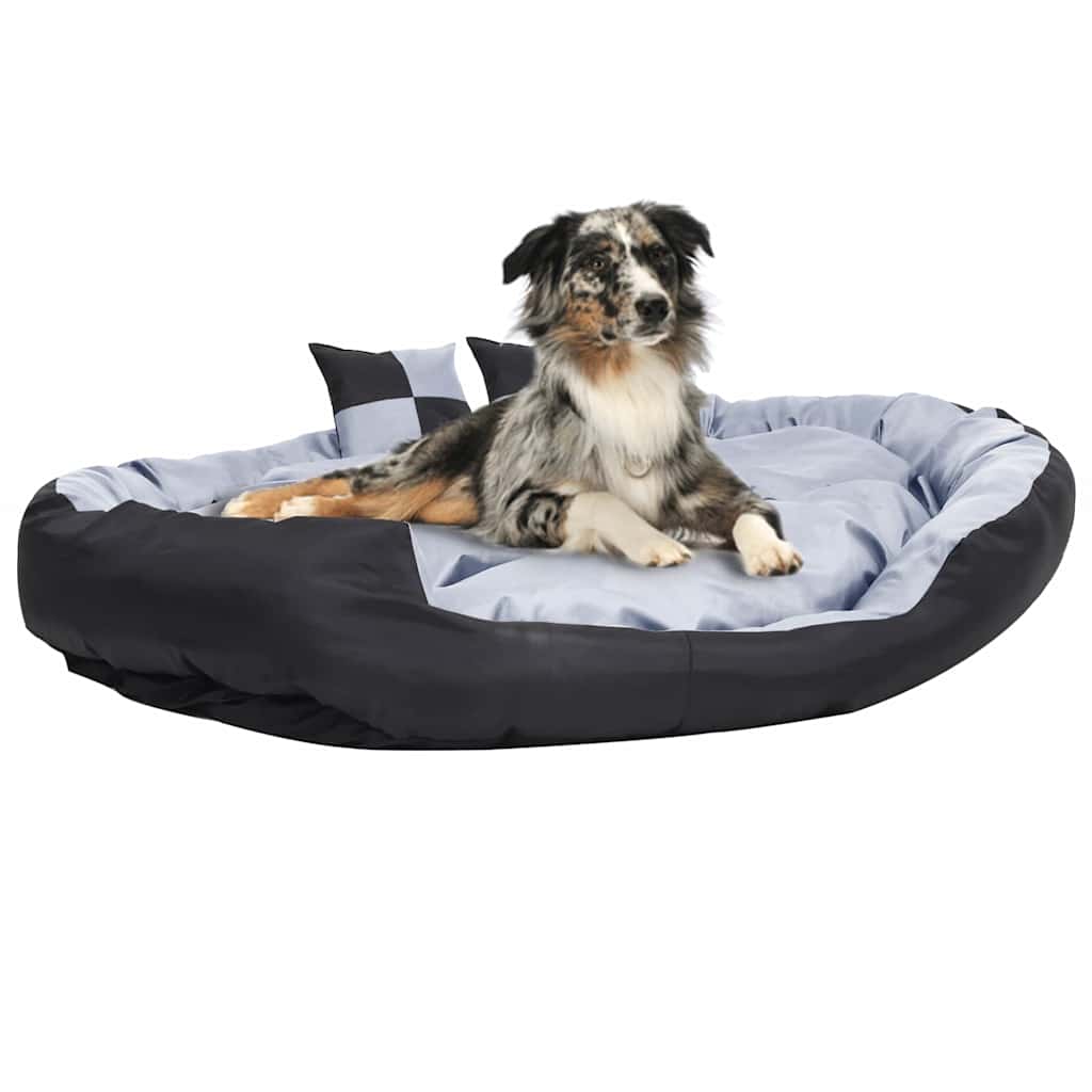 Hundekissen Wendbar und Waschbar Grau und Schwarz 150x120x25 cm