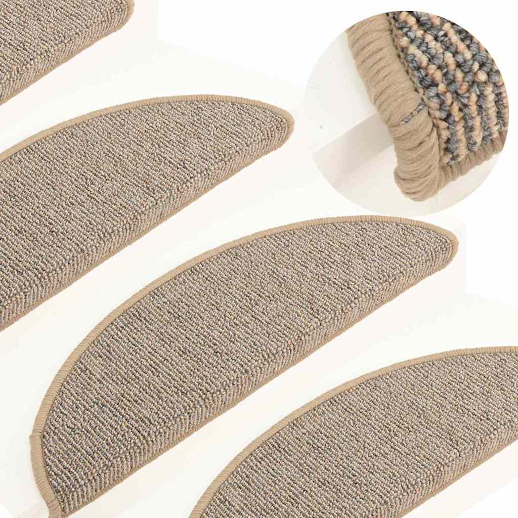 Stufenmatten 15 Stk. 56x17x3 cm Braun Halbrund