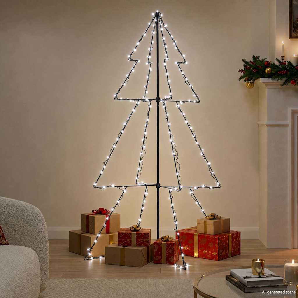 Weihnachtsbaum in Kegelform 200 LEDs Indoor Outdoor 98x150 cm
