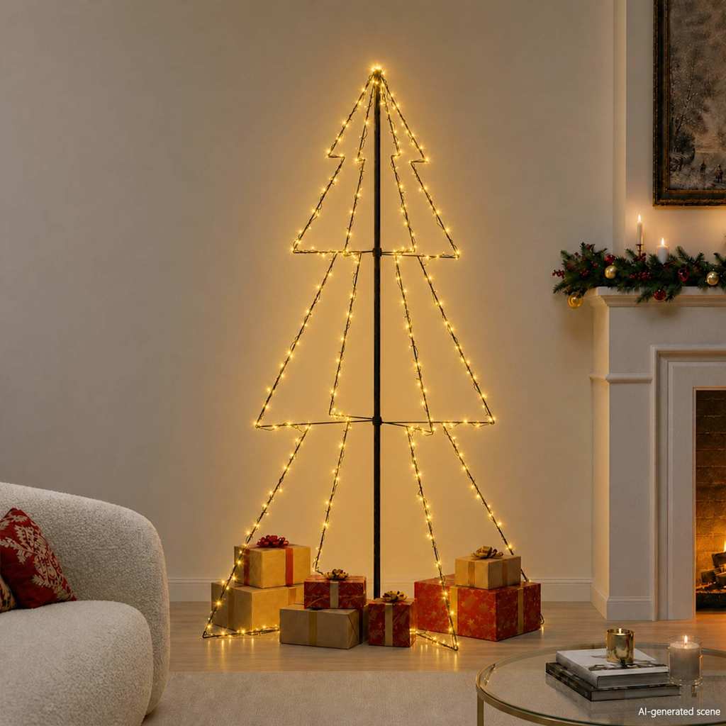 Weihnachtsbaum in Kegelform 240 LEDs Indoor Outdoor 118x180 cm