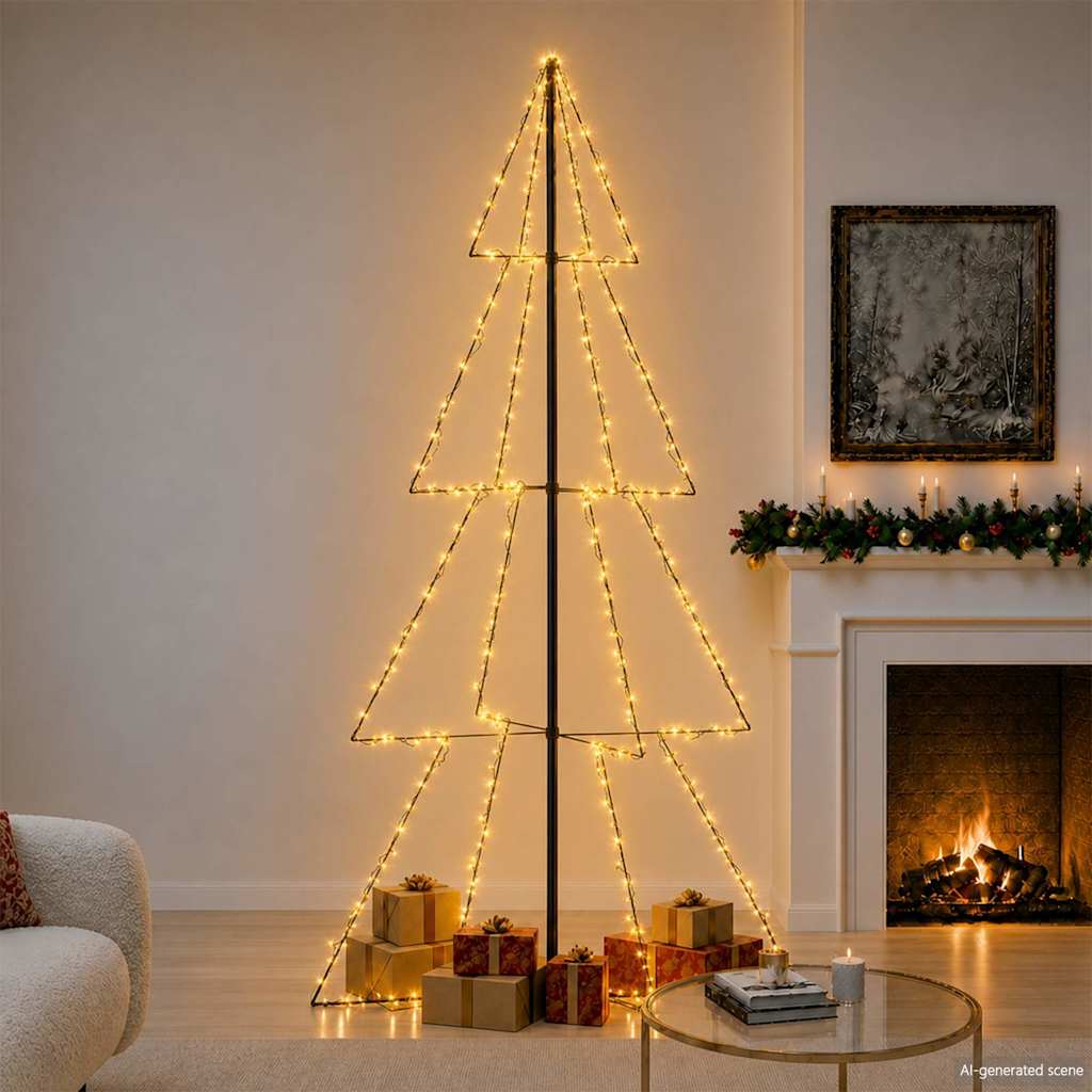 Weihnachtsbaum in Kegelform 360 LEDs Indoor Outdoor 143x250 cm