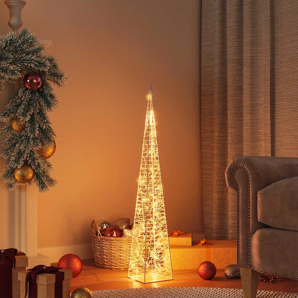 LED-Leuchtkegel Acryl Deko Warmweiß 90 cm