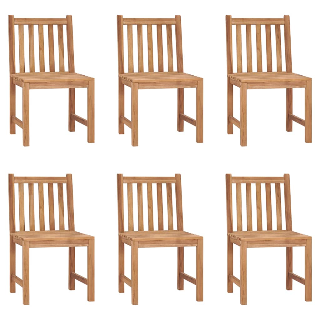 Gartenstühle 6 Stk. Massivholz Teak