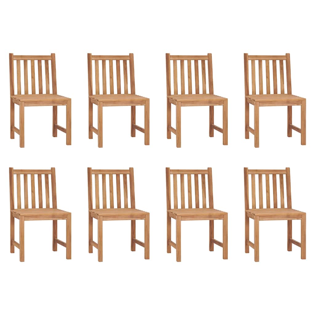 Gartenstühle 8 Stk. Massivholz Teak