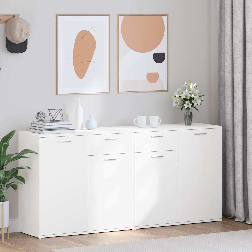 Sideboard Weiß 160x36x75 cm Holzwerkstoff