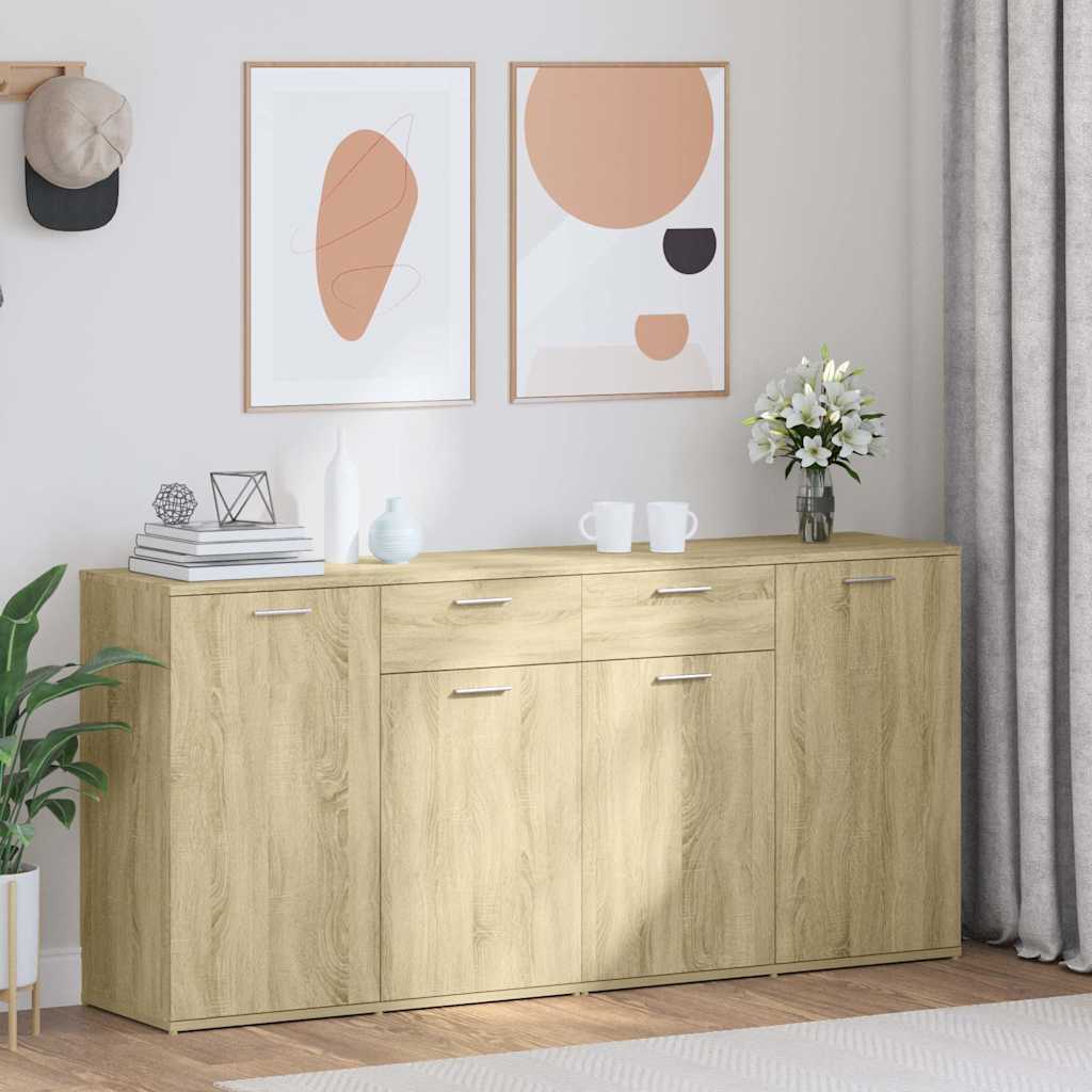 Sideboard Sonoma-Eiche 160x36x75 cm Holzwerkstoff