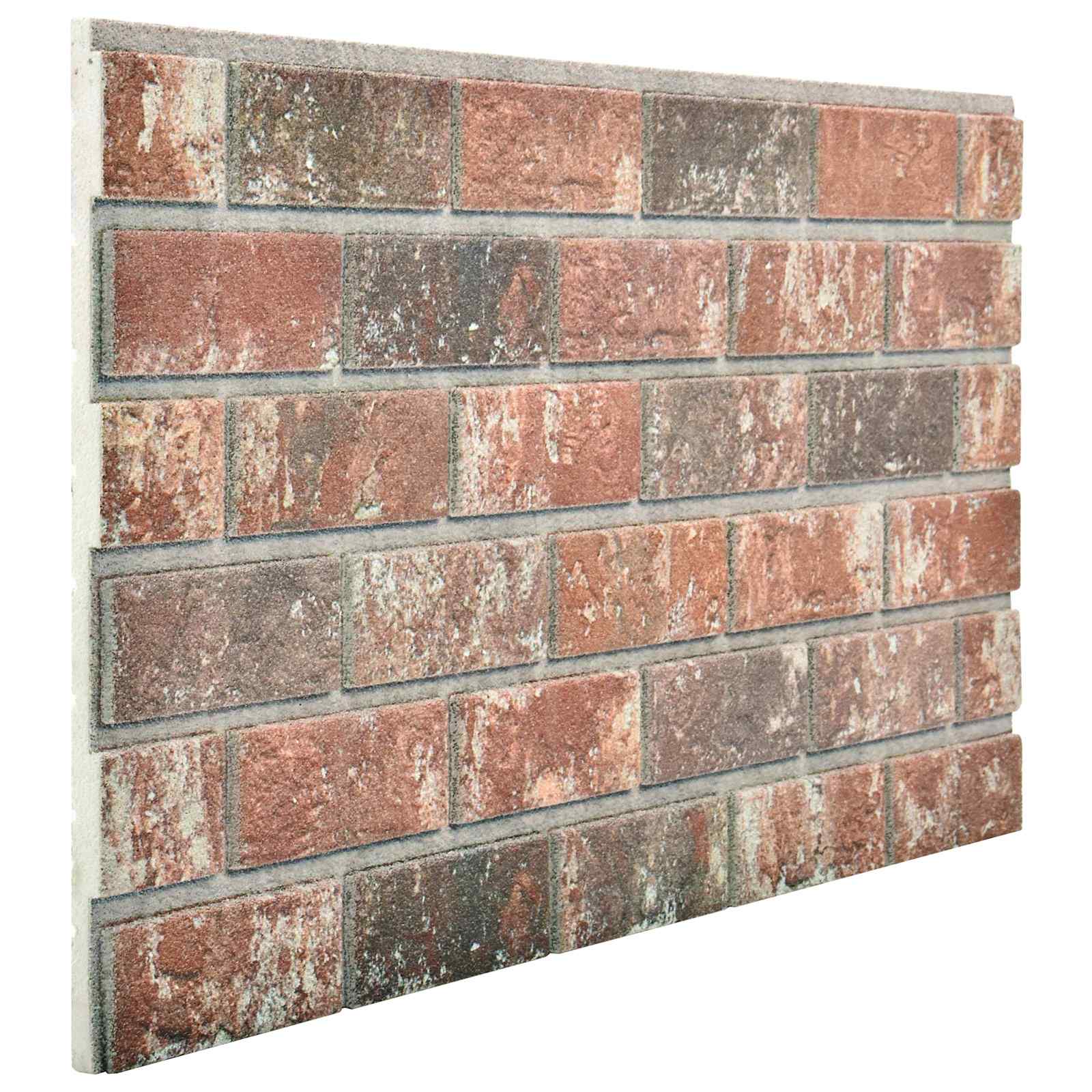 Wandpaneele 10 stk. 100 x 50 cm Dunkelbraun und Grau EPS-Schaum