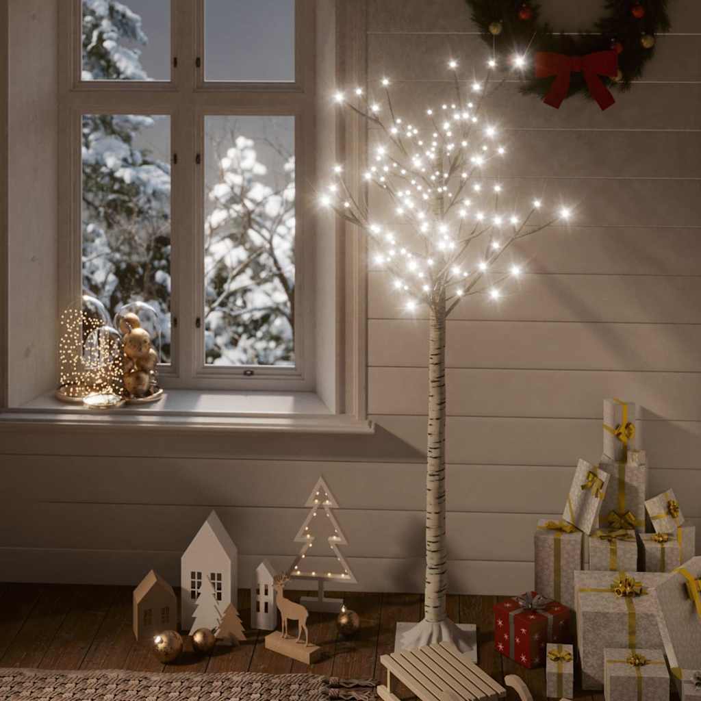 Weihnachtsbaum 156 LEDs 1,5 m Kaltweiß Indoor Outdoor