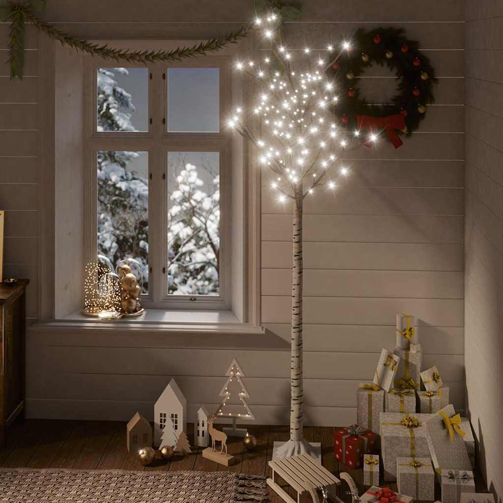 Weihnachtsbaum 200 LEDs 1,8 m Kaltweiß Indoor Outdoor