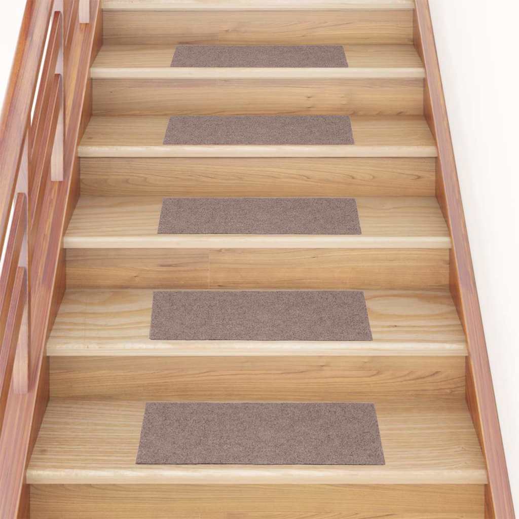 Stufenmatten Selbstklebend 15 Stk. 60x25 cm Hellbraun Rechteckig