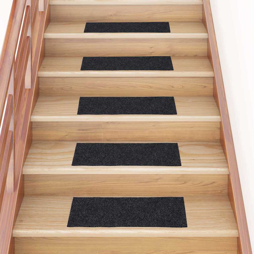 Stufenmatten Selbstklebend 15 Stk. 60x25 cm Dunkelgrau Rechteckig