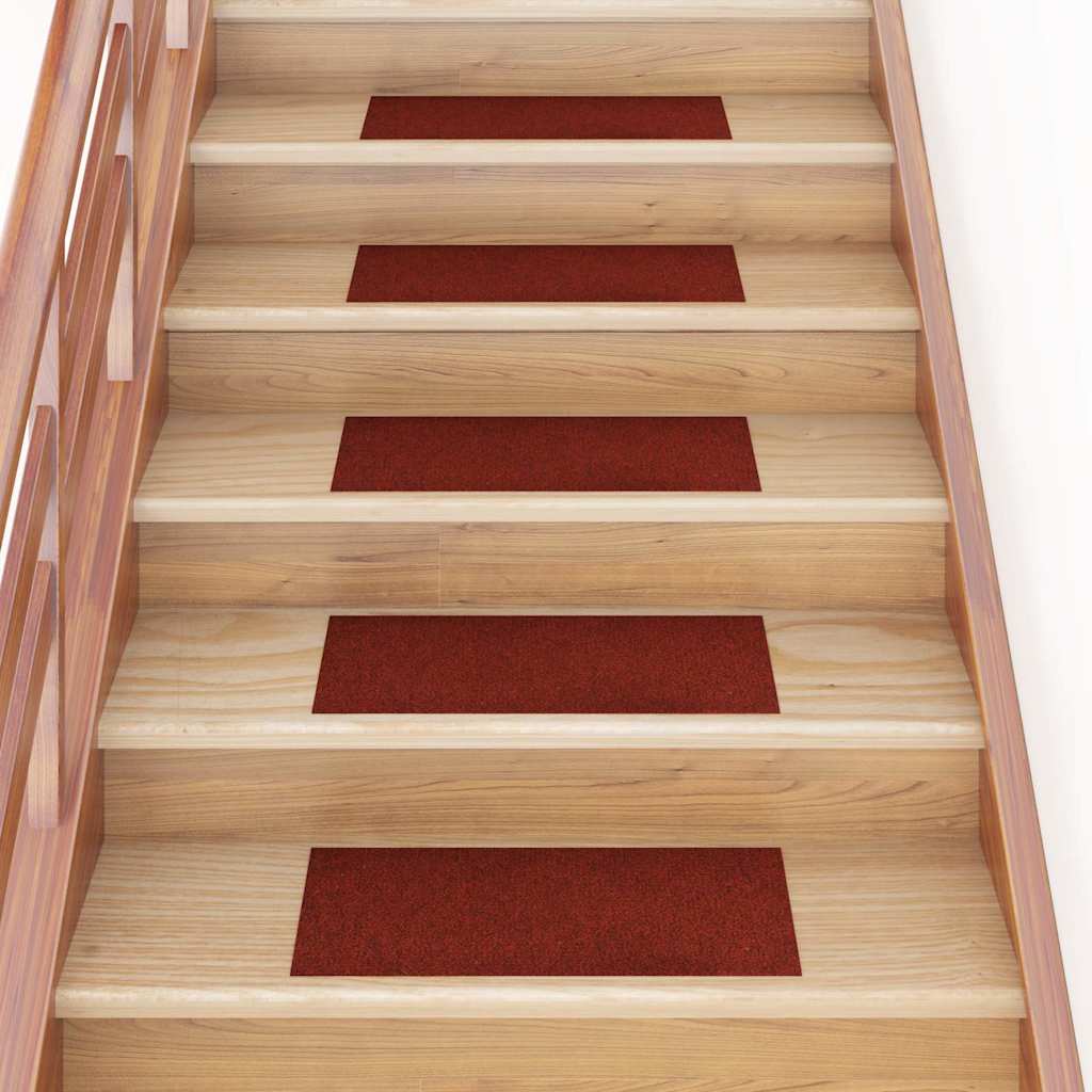Stufenmatten Selbstklebend 15 Stk. 60x25 cm Bordeauxrot Rechteckig