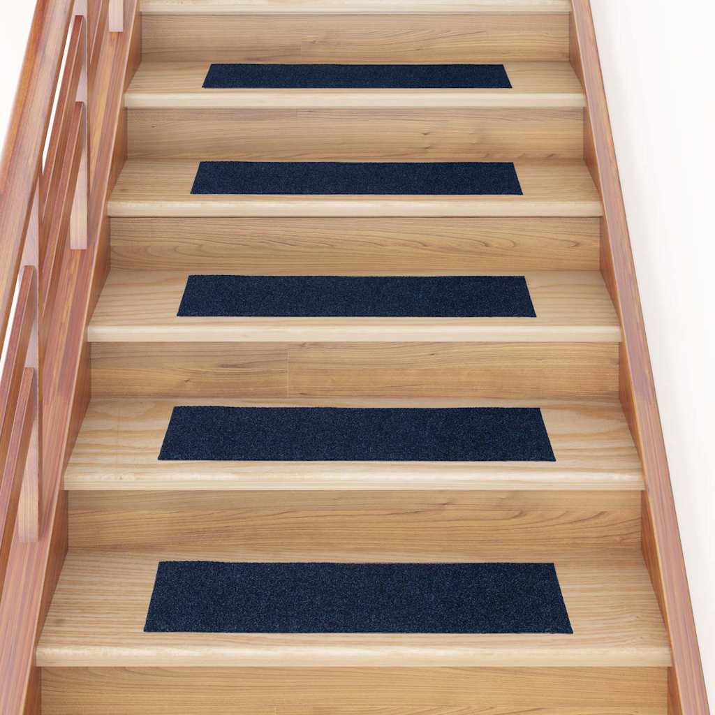 Stufenmatten Selbstklebend 15 Stk. 76x20 cm Marineblau Rechteckig