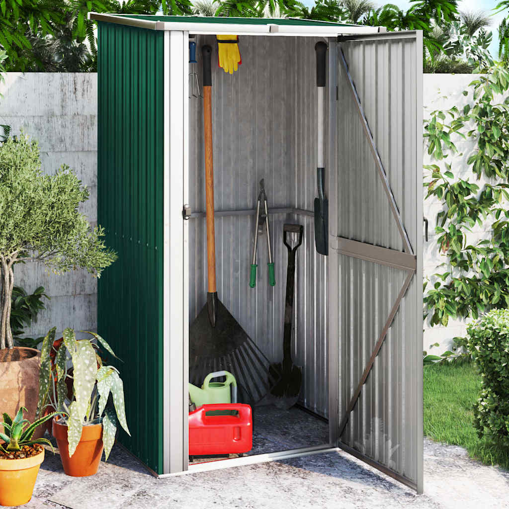 Gartenhaus Grün 118,5x97x209,5 cm Verzinkter Stahl