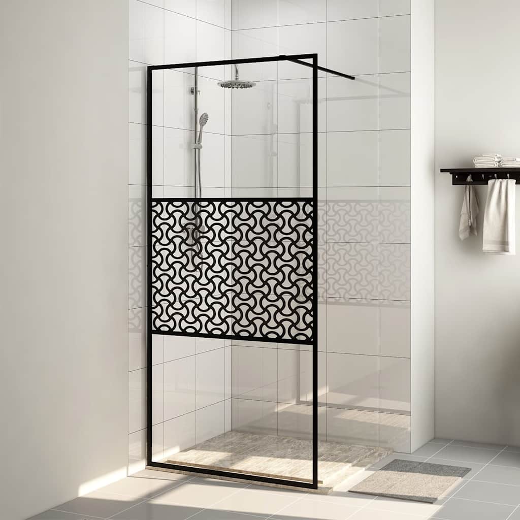 Duschwand für Begehbare Dusche mit Klarem ESG Glas 90x195 cm