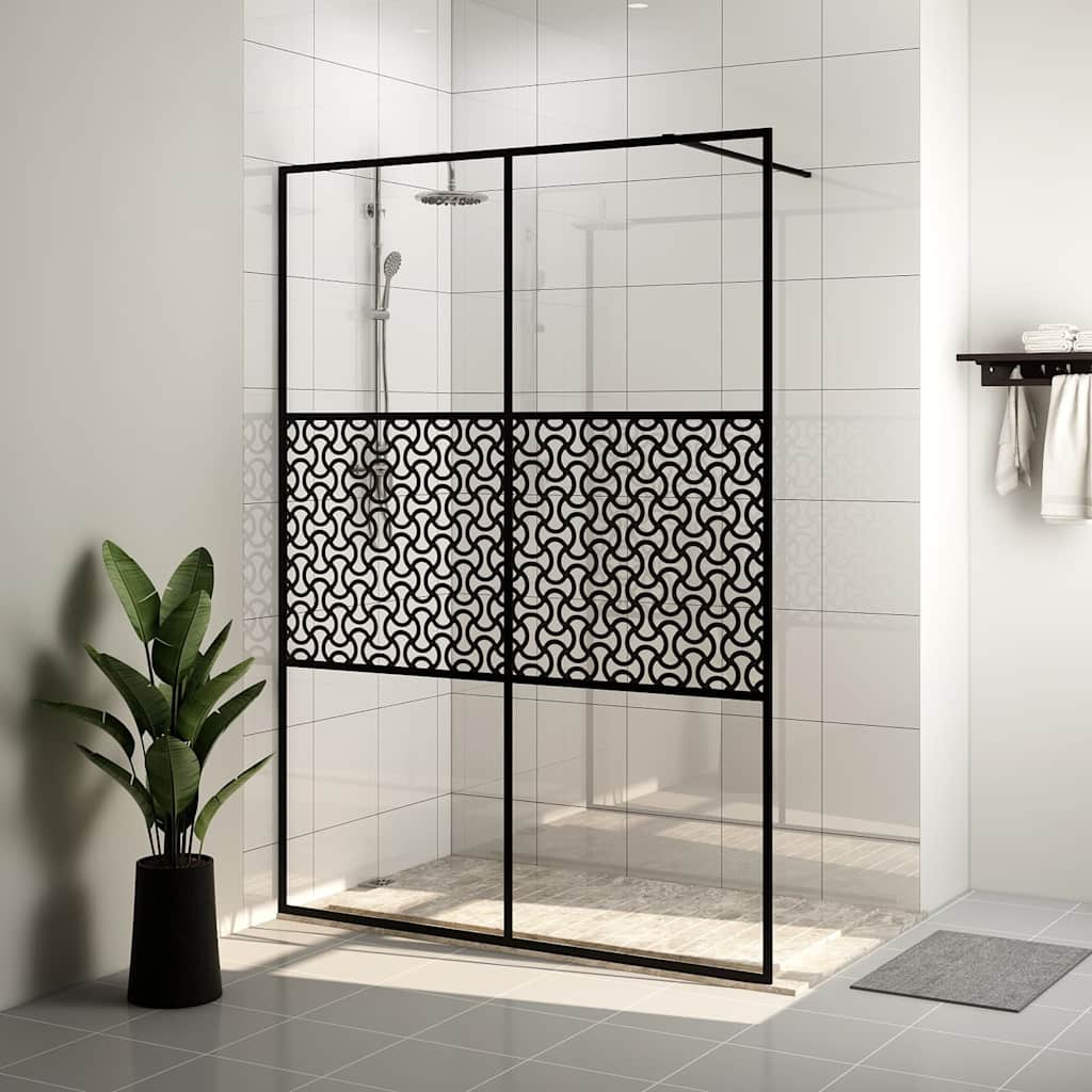 Duschwand für Begehbare Dusche mit Klarem ESG-Glas 140x195 cm