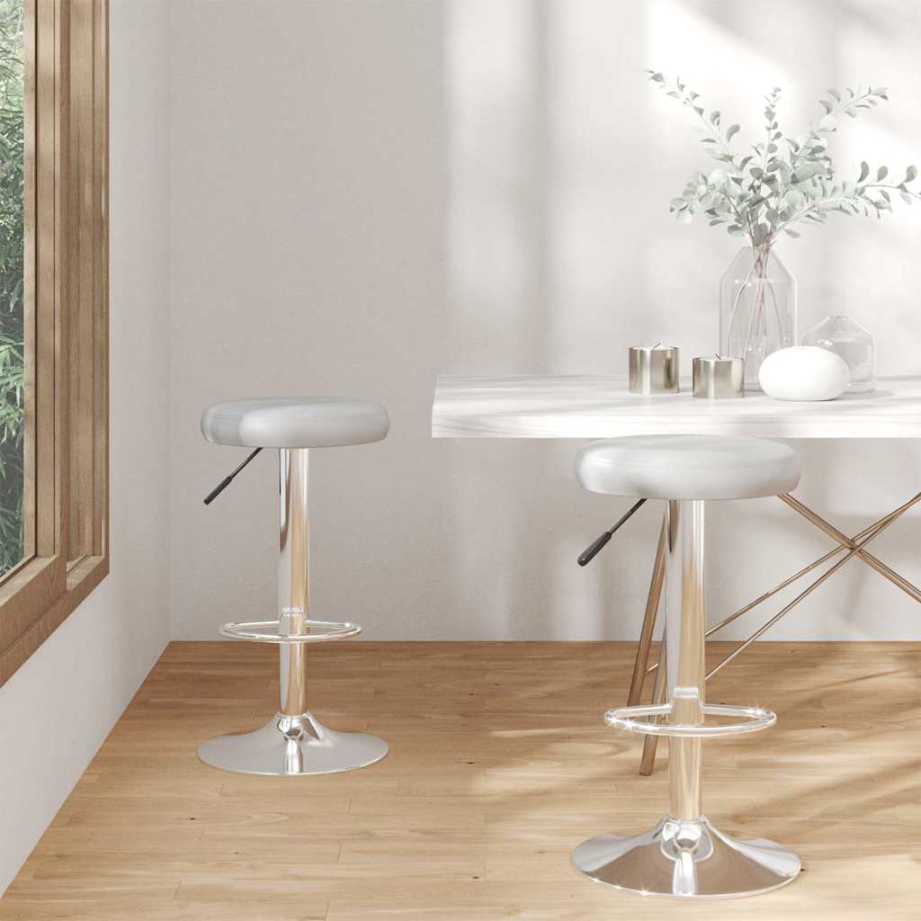 Barhocker 2 Stk. Grau Kunstleder