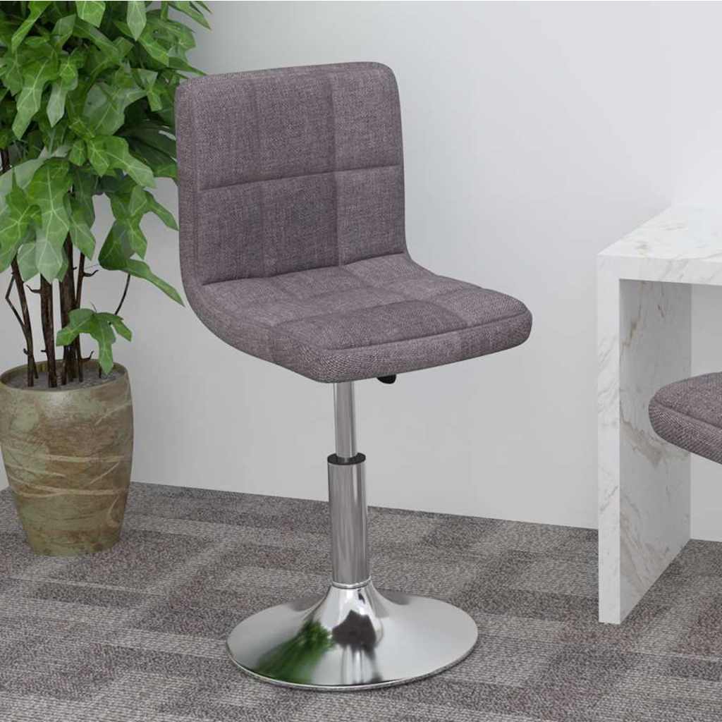 Drehbarer Barhocker Taupe Stoff
