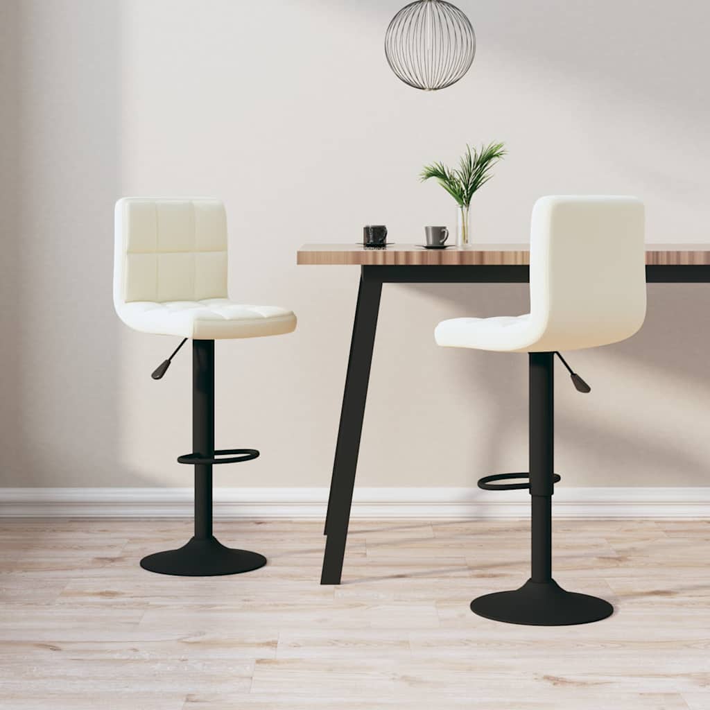 Barhocker 2 Stk. Creme Samt