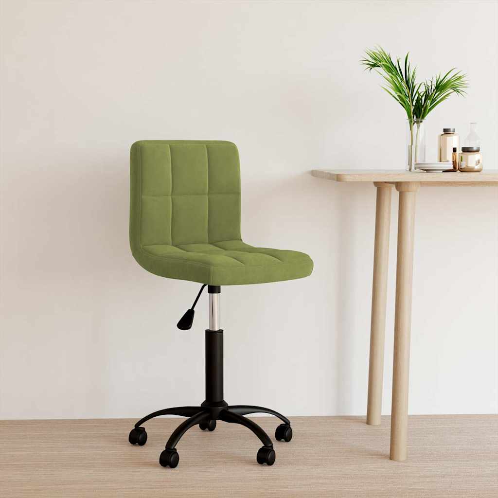 Bürostuhl Drehbar Hellgrün Samt