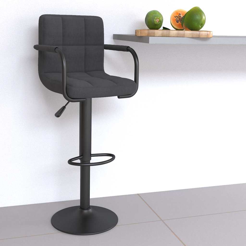 Barhocker Dunkelgrau Stoff
