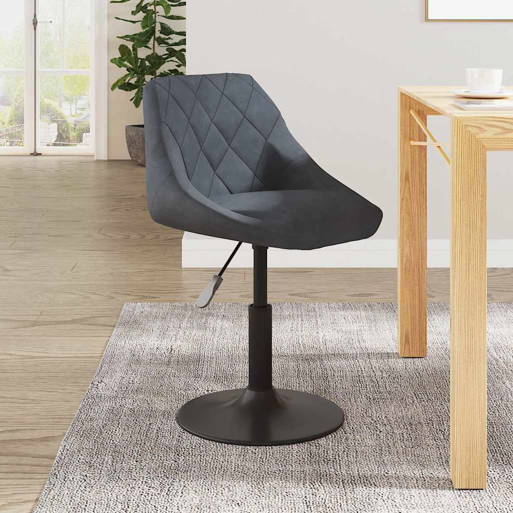 Barhocker Dunkelgrau Samt