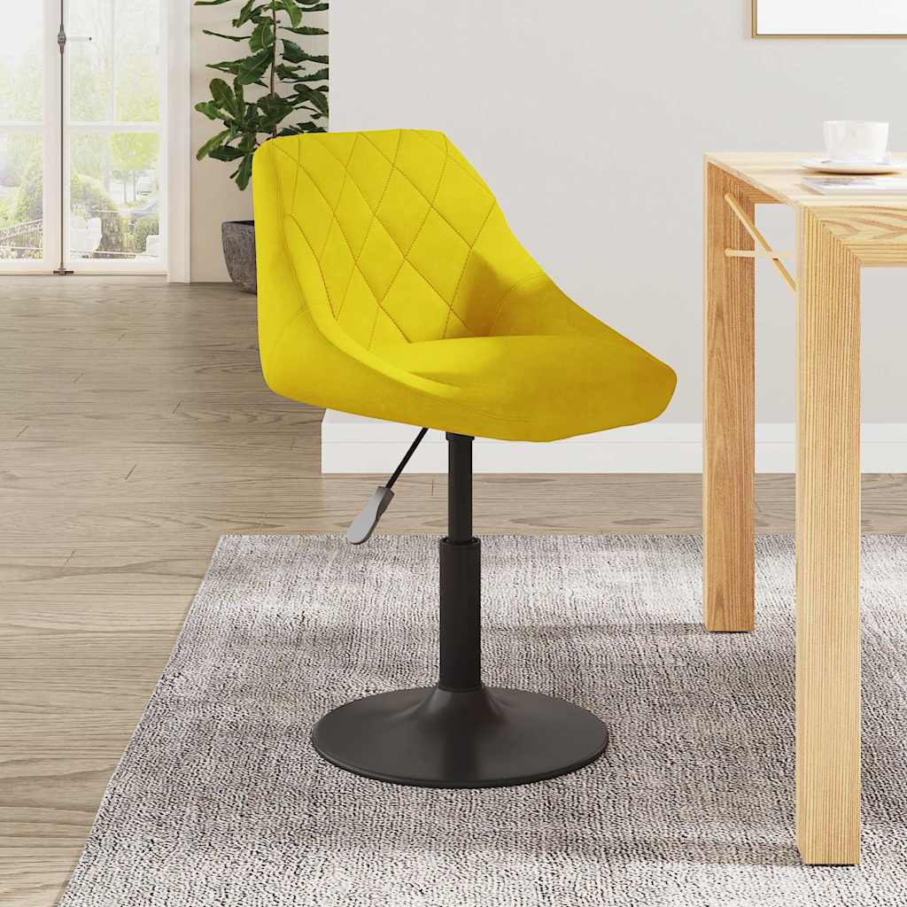 Barhocker aus senfgelbem Samt