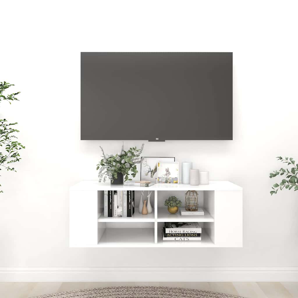 TV-Wandschrank Weiß 102x35x35 cm Holzwerkstoff