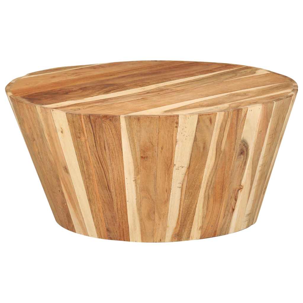 Couchtisch Ø65x31 cm Massivholz Akazie