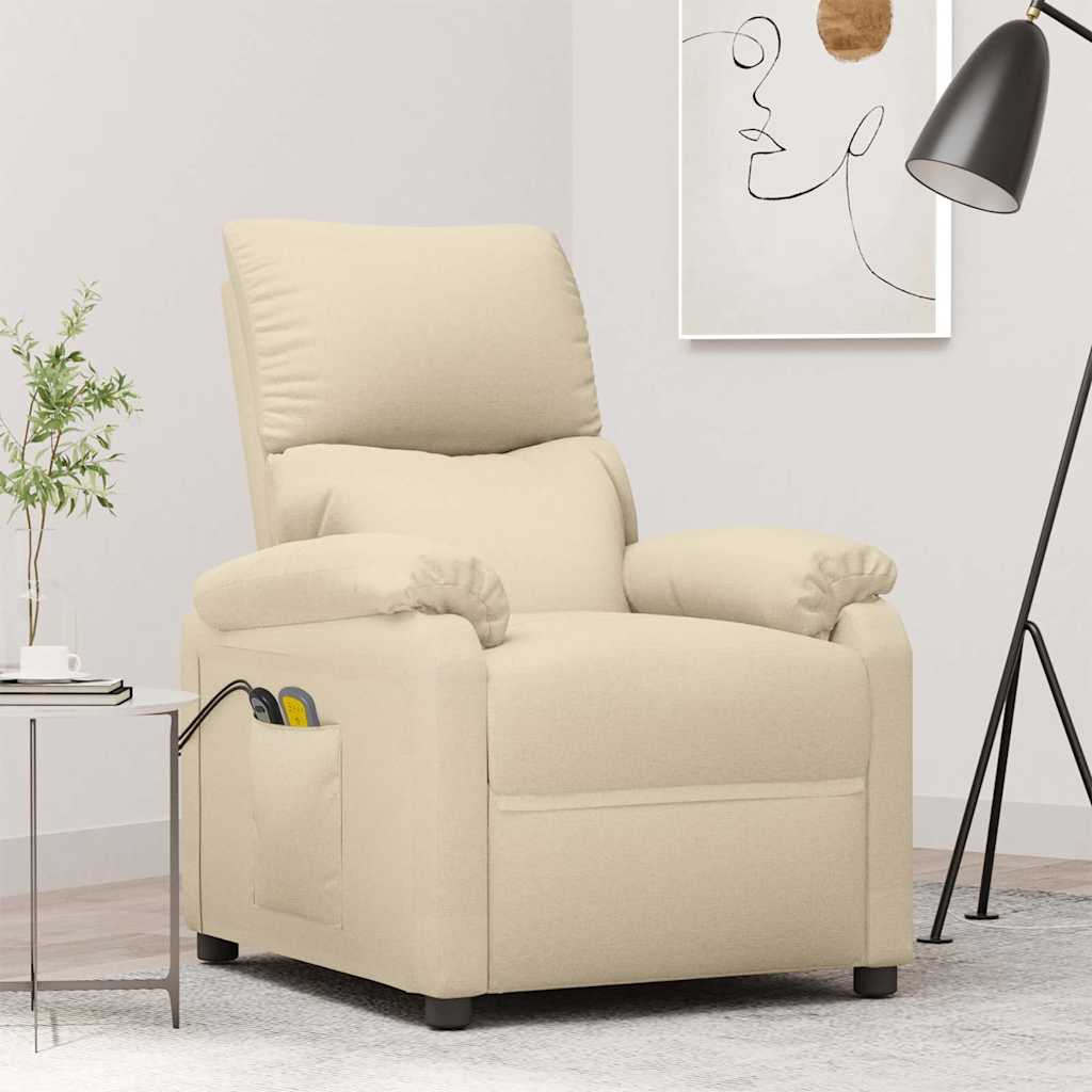 Massagesessel Elektrisch Creme Stoff