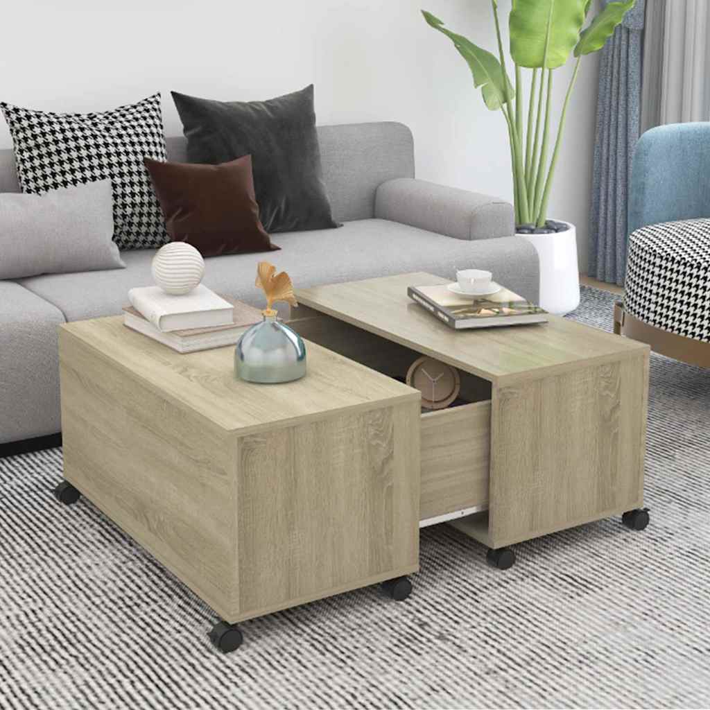Couchtisch Sonoma-Eiche 75x75x38 cm Holzwerkstoff