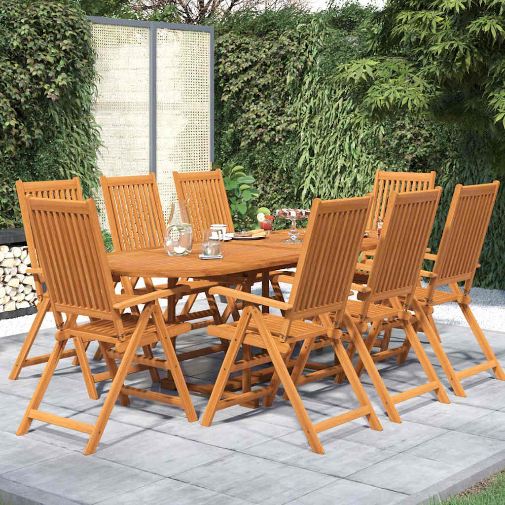 9-tlg. Garten-Essgruppe Massivholz Akazie 160-240 cm