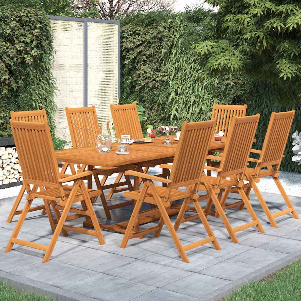9-tlg. Garten-Essgruppe Massivholz Akazie 160-240 cm